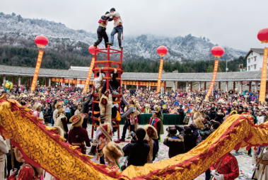 Tibetan culture in scenic spots